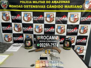 Imagem da notícia - Rocam apreende duas armas de fogo, munições e entorpecentes em Manaus