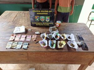 Imagem da notícia - Em Maués, PM apreende adolescente e prende dois por tráfico de drogas