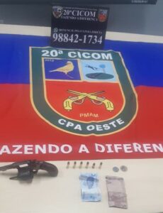 Imagem da notícia - Homem é preso pela PM por porte ilegal de arma de fogo, na zona oeste