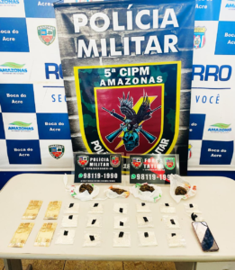 Imagem da notícia - Em Boca do Acre, PM prende dupla envolvida com o tráfico de drogas