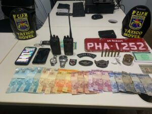 Imagem da notícia - PM prende homem em posse de drogas, munições e dinheiro