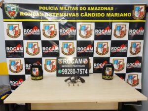 Imagem da notícia - Rocam prende foragido da justiça em posse ilegal de arma de fogo