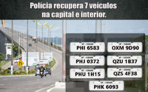 Imagem da notícia - Em 24 horas, PM recupera sete veículos na capital e municípios do interior
