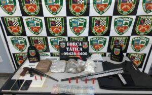 Imagem da notícia - Força Tática detém três homens e apreende armas e drogas