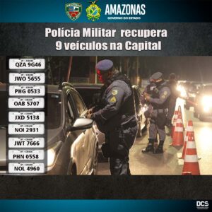 Imagem da notícia - Nove veículos com restrição de roubo ou furto são recuperados pela PM
