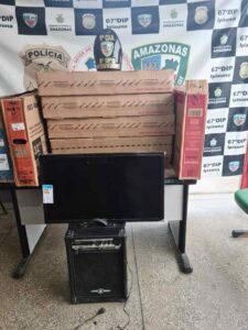 Imagem da notícia - Em Ipixuna, PM prende homem por furto de aparelhos eletroeletrônicos