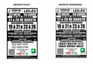 Imagem da notícia - Detran-AM descobre golpe do falso leilão e alerta população