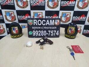 Imagem da notícia - Rocam prende homem por porte ilegal de arma de fogo e entorpecentes