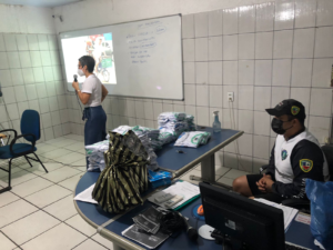 Imagem da notícia - Ciclopatrulha: PM realiza palestra educativa de trânsito de bicicletas em empresa de transporte coletivo