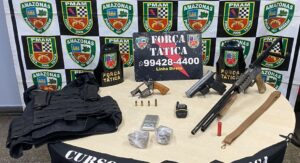 Imagem da notícia - Homem com arma de fogo é preso pela Polícia Militar, no bairro Tancredo Neves