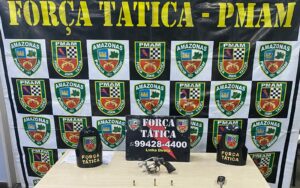 Imagem da notícia - Polícia Militar detém dois homens em posse de arma e veículo irregular na zona norte