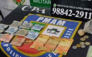 Imagem da notícia - PMAM detém homem por tráfico de droga e porte ilegal de arma de fogo