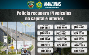 Imagem da notícia - Nas últimas 24 horas, PMAM recupera 14 veículos roubados