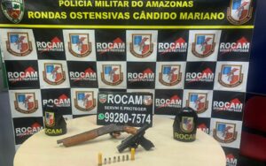 Imagem da notícia - Dois homens são presos pela PMAM com armas e munições, no bairro Tarumã