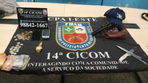 Imagem da notícia - PMAM detém dupla por roubo em transporte público coletivo, no bairro São José