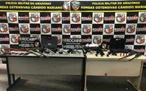 Imagem da notícia - PMAM apreende 12 armas de fogo de grosso calibre e detém dois homens