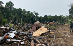 Imagem da notícia - Em apoio à ação da SEMMAS, agentes da SSP-AM retiram barracos de ocupação irregular em Área de Proteção Permanente