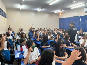 Imagem da notícia - Mais de 100 alunos de escola estadual da zona norte de Manaus recebem ação socioeducativa da SSP-AM