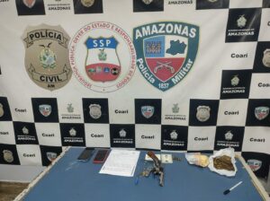 Agentes da Base Arpão prendem dupla por crime de homicídio em Coari