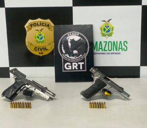 Imagem da notícia - Cidade Mais Segura: Agentes da SSP-AM apreendem armas de fogo no bairro Crespo