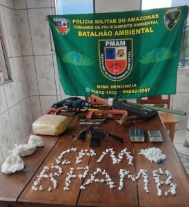 Imagem da notícia - Base Tiradentes: Agentes desarticulam oficina de fabricação de arma caseira e venda de entorpecentes em Maraã