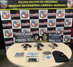 Imagem da notícia - Em maio, agentes da SSP-AM apreenderam 70kg de entorpecentes e 16 armas de fogo durante operação Cidade Mais Segura