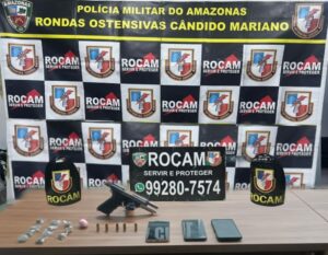 Imagem da notícia - Hórus/Fronteira Mais Segura: Homem é por posse irregular de arma de fogo e entorpecente em Tabatinga, no Amazonas