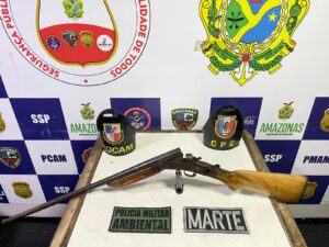 Imagem da notícia - Base Arpão: Homem é preso pela SSP-AM com arma em lancha em Coari