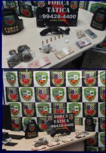 Imagem da notícia - Durante Operação Paz, Polícia Militar prende homem com arma de fogo e drogas