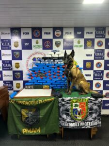 Imagem da notícia - Base Arpão: Polícia apreende mais de 100 kg drogas dentro de boia no piso de embarcação, em Coari