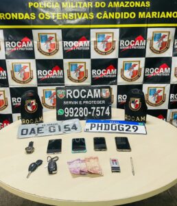Imagem da notícia - Polícia Militar do Amazonas prende trio por envolvimento em furto praticado com uso do dispositivo “Chapolin”