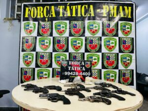 Imagem da notícia - Em 24h, Força Tática da Polícia Militar do Amazonas retira 21 armas de fogo de circulação