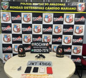 Imagem da notícia - PMAM prende três homens e apreende duas armas de fogo