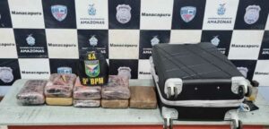 Imagem da notícia - Polícia Militar do Amazonas apreende 18 tabletes de entorpecentes e armas de fogo no interior