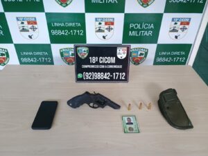 Imagem da notícia - Polícia Militar do Amazonas prende homem que ameaçava companheira com arma de fogo