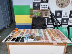 Imagem da notícia - Em Canutama, PC-AM, PMAM e GCM prendem homem com drogas e R$ 2,6 mil em espécie