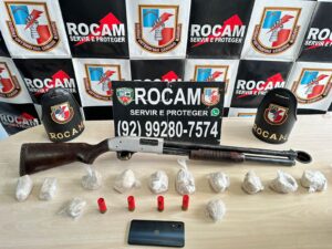 Imagem da notícia - Fronteira Mais Segura: PMAM prende dupla com drogas e arma em Rio Preto da Eva 