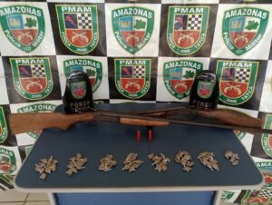 Imagem da notícia - Protetor das Fronteiras: PMAM prende dois foragidos e apreende drogas e armas em Tonantins