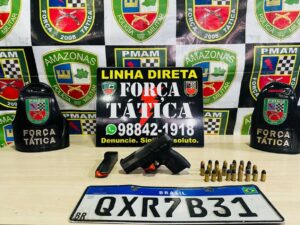 Imagem da notícia - Polícia Militar do Amazonas apreende sete armas de fogo durante patrulhamento em Manaus