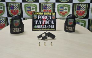 Imagem da notícia - Polícia Militar do Amazonas prende dois homens e apreende três armas em ações desencadeadas em Manaus