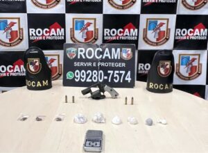 Imagem da notícia - Polícia Militar do Amazonas prende homem com arma de fogo e drogas, durante tentativa de fuga