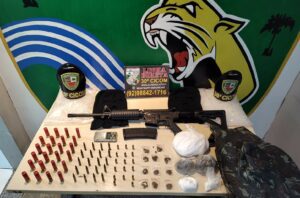 Imagem da notícia - Polícia Militar do Amazonas captura foragido da Justiça por homicídio com fuzil e drogas