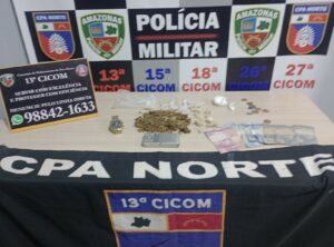Imagem da notícia - Polícia Militar do Amazonas prende quatro homens e apreende mais de 250 porções de drogas e dinheiro