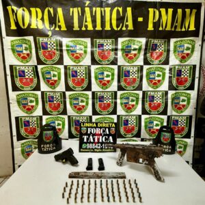 Imagem da notícia - Fronteira Mais Segura: PMAM apreende armas e munições em Iranduba