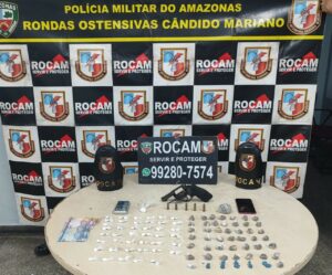 Imagem da notícia - Polícia Militar do Amazonas captura foragido da Justiça com arma de fogo e mais de 80 porções de drogas