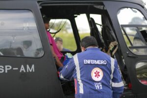 Imagem da notícia - Departamento de Operações Aéreas da SSP-AM resgata homem que estava em estado grave de apendicite