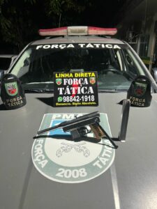 Imagem da notícia - PMAM apreende submetralhadora no primeiro dia da operação Impacto em Itacoatiara