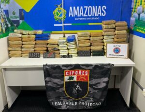 Imagem da notícia - Base Arpão 3: Em duas ações distintas, PMAM apreende mais de 84 tabletes de entorpecentes