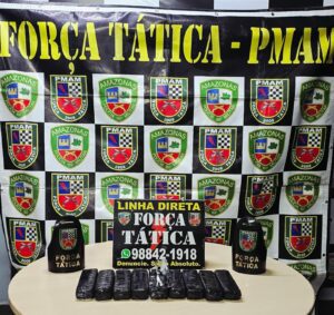 Imagem da notícia - Polícia Militar do Amazonas apreende nove tabletes de entorpecentes em lancha na Manaus Moderna