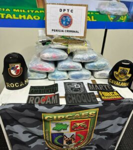 Imagem da notícia - Base Arpão 3: Operação policial apreende 10 quilos de drogas escondidos em caixa térmica com pacotes de açaí